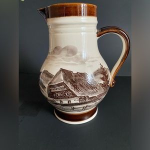 Vintage Schramberg Schwarzwald Germany Pitcher 1380 Ceramic 2632 SMF Handpainted